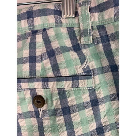 Nautica Mens Seersucker Shorts Burmda Size 33 Cruise Ship 6367 GUC Cotton - Picture 5 of 6